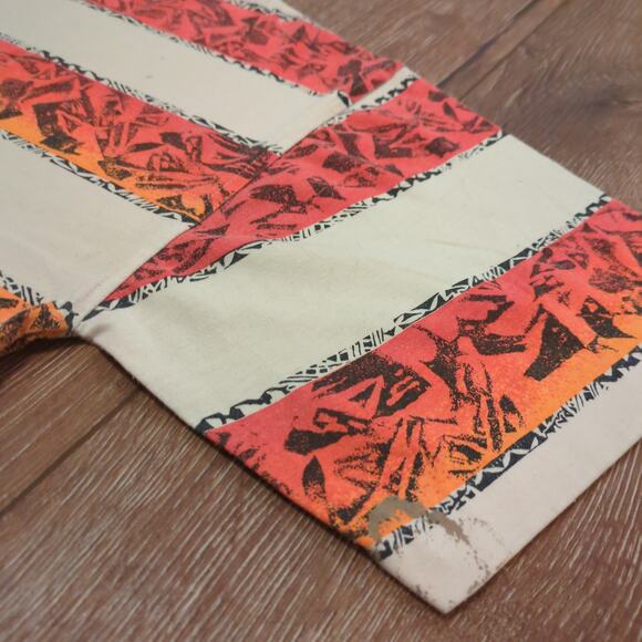 VTG Permit Men Small Shirt Boxy Surf Skate Striped Aztec Ocean Pacific OP Sport - Picture 8 of 9